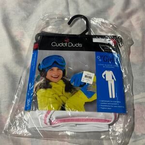Cuddle duds xs 4-5 silkie long underwear white NWT